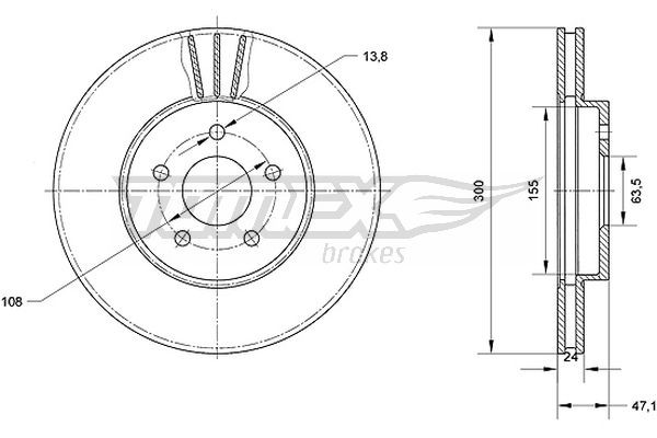 TOMEX Brakes Bremsscheibe